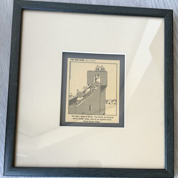 The Far Side by Gary Larson 1994 Seattle Times Newspaper Clip Framed 10.5"x9.5" - Picture 1 of 4